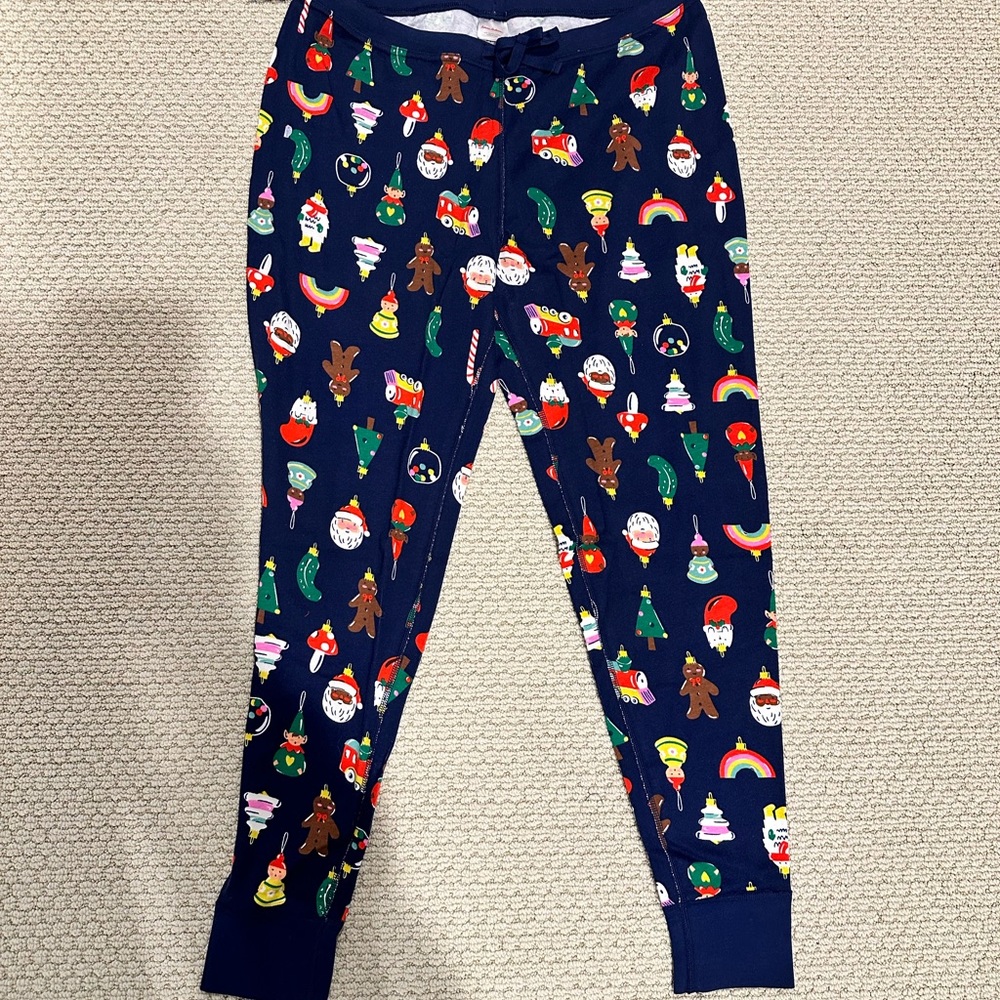 New Women's Holiday Print Long John Pajama Pant - Picture 2 of 2